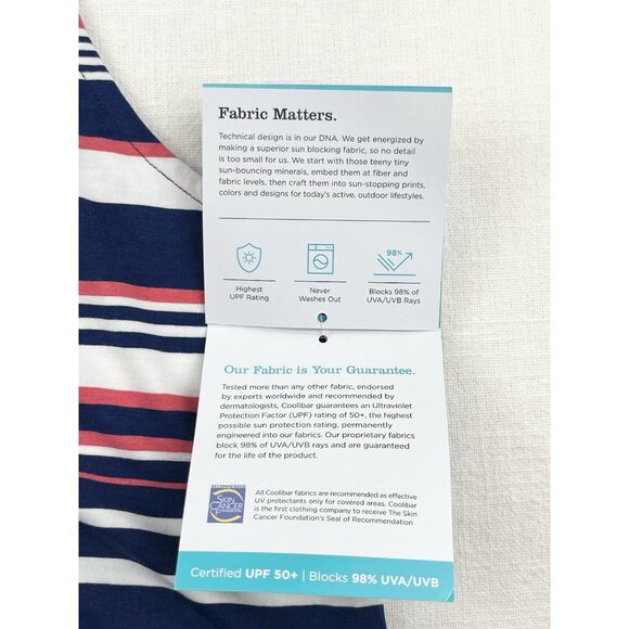 Coolibar‎ UPF 50+ Women's 2XL Oceanside Tank Dress Striped Beach Summer NWT - Picture 6 of 12